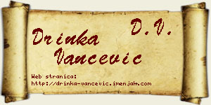 Drinka Vančević vizit kartica